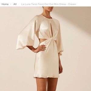 SHONA JOY La Lune Twist Front Cut Out Mini Dress